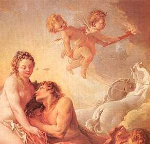Francois Boucher Aurora and Cephalus, detail